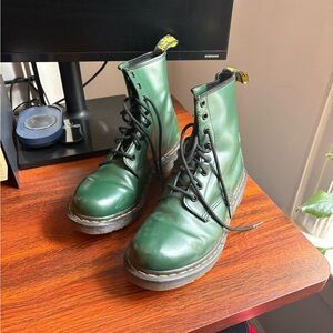 Dr. Martens Green Combat Boots